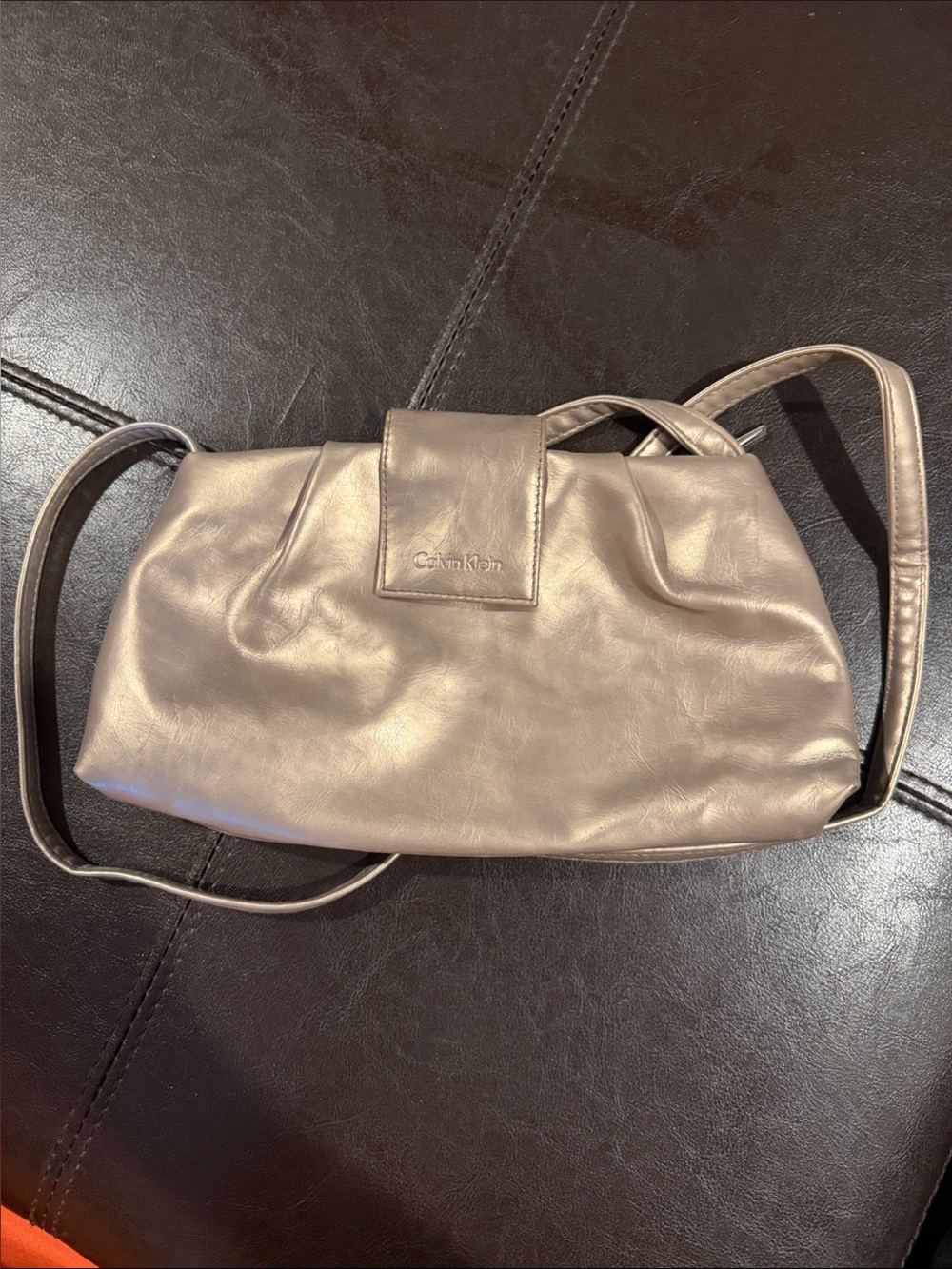 Calvin Klein Shimmery Taupe Shoulder Bag